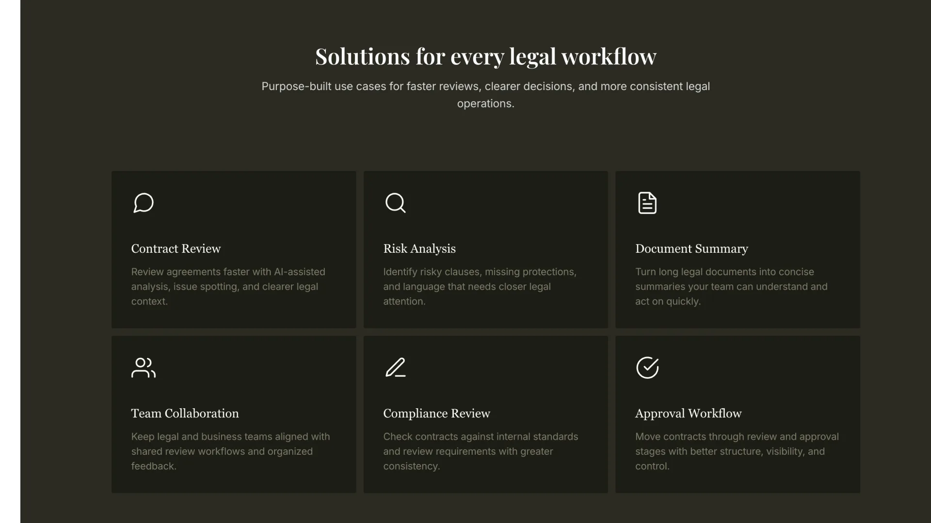 Legal document workflow screen in VeriDoc AI