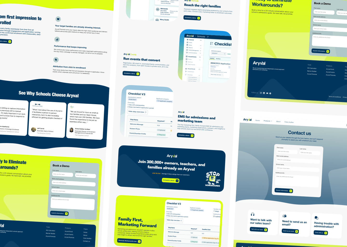 Aryval website redesign overview